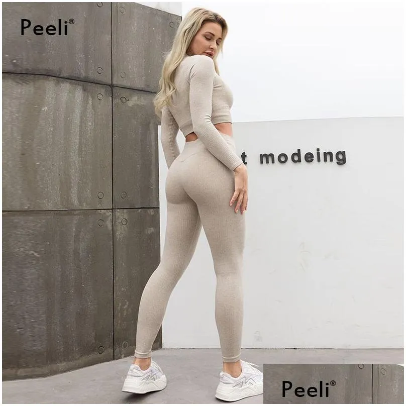 Qp trapstar Yoga-outfit 23-delige set Dames Gymkleding Naadloze sportbeha Crop Top Hoge taille Legging Fiess Sportkleding Workout-outfits Dames Dr Dhvpn