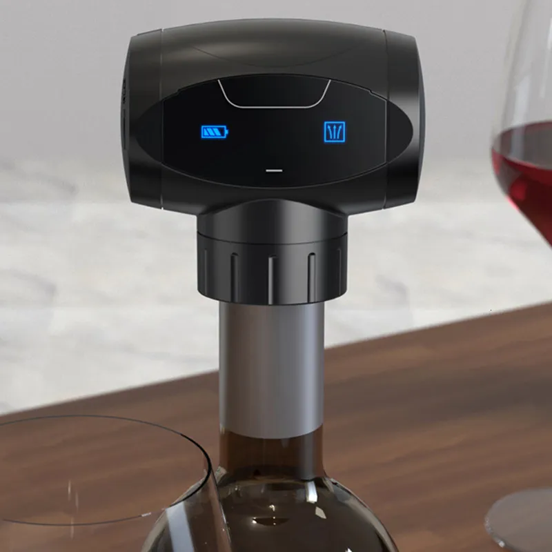 Copos de vinho rolha elétrica a vácuo economizador de garrafa automático reutilizável ferramenta de barra para manter a frescura 230627