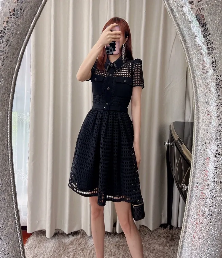 black maxi knit dress MIKUTA main image 1