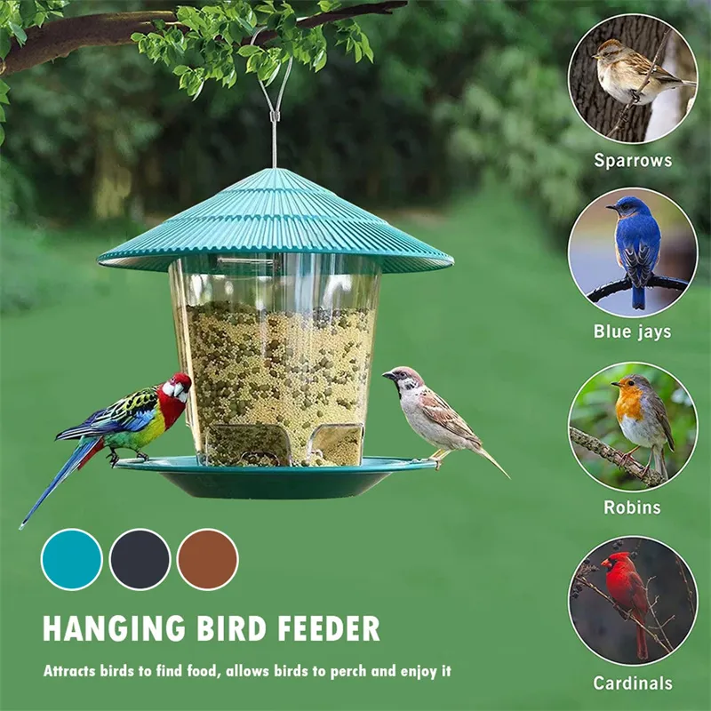 Nichoir Transparent Pour Oiseaux Avec Corde Et Vis - 19x15x19,8 Cm - Observation Facile