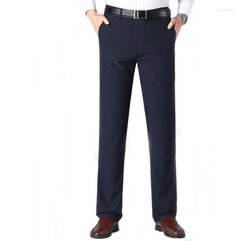 Costumes pour hommes Blazers pour hommes été 2023 hommes pantalons d'affaires intelligents mince droite couleur unie lâche confortable décent mâle mode décontractée