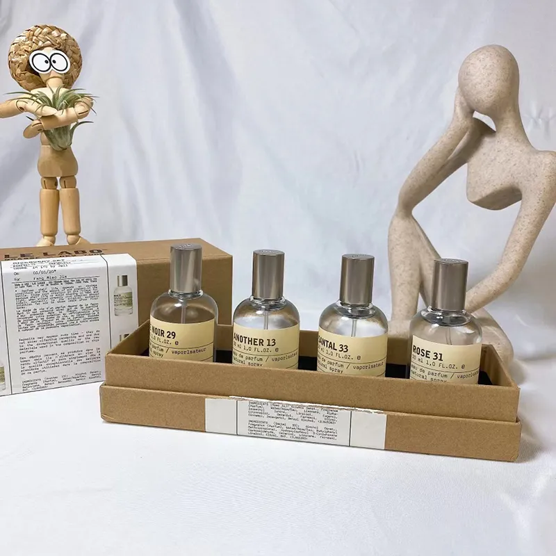 Parfymdräkt för kvinnor och män märker anti-Perspirant deodorant 4x30 ml EDP Spray Natural Unisex Cologne Eau de Parfum Långvarig doft doft för presentdroppar