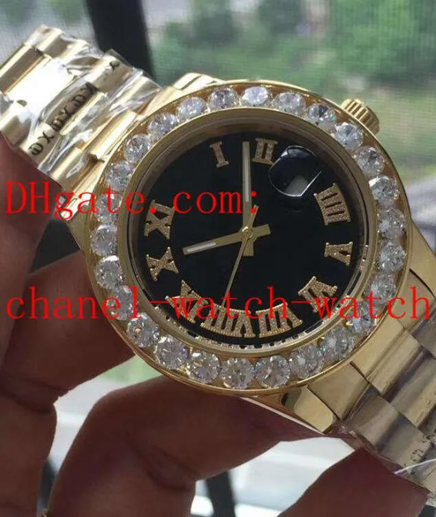 3 Stil hochwertiger Männergelenkwache 18k Gelbgold 116300 Roman Diamond Dial Asia 2813 Bewegung Mechanische automatische Herrenuhren