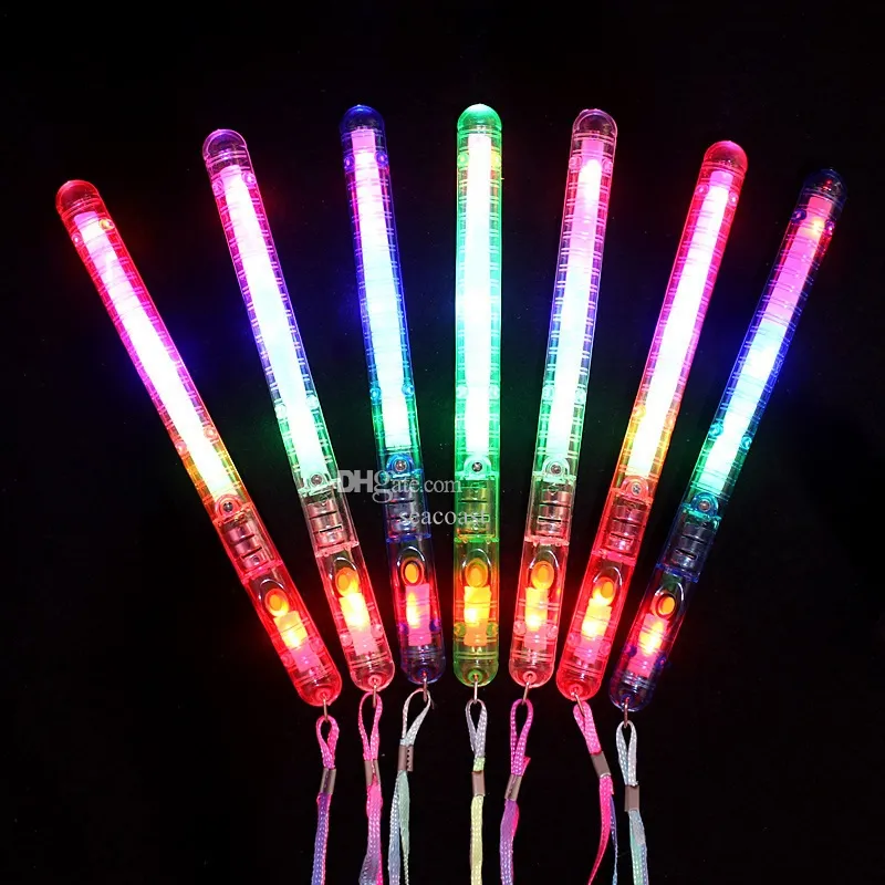 500pcs bâton de lumière LED multicolore lumineux clignotant Rave bâtons LED clignotant stroboscope baguettes Concerts fête bâton lumineux
