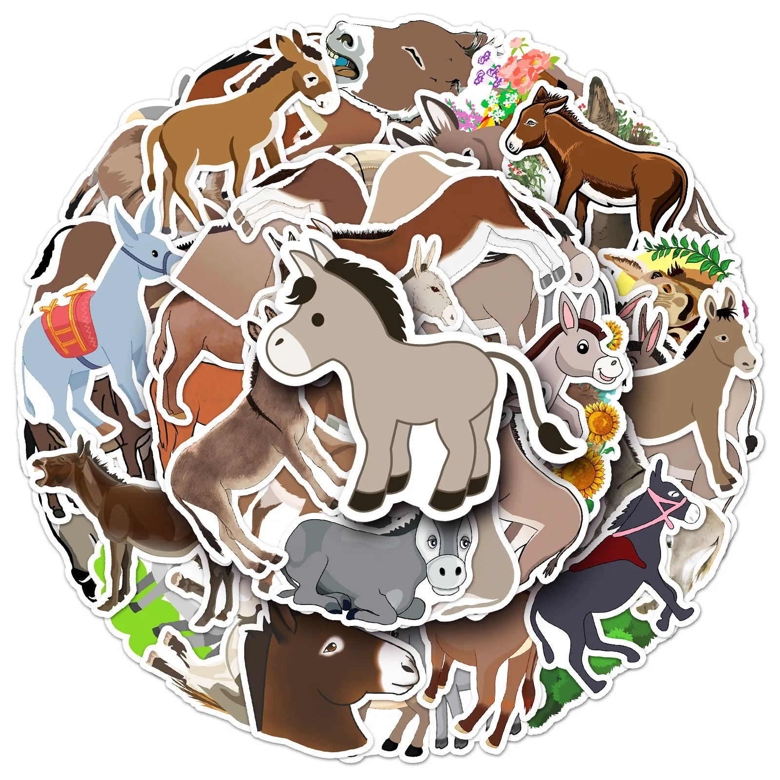 50 Waterproof Cartoon Donkey Animal Stickers For Water Bottles, Laptops,  Cars, Scrapbooking, Phones, Mac, Wardrobes, Door Walls, And Tablets From  Homezy, $1.9