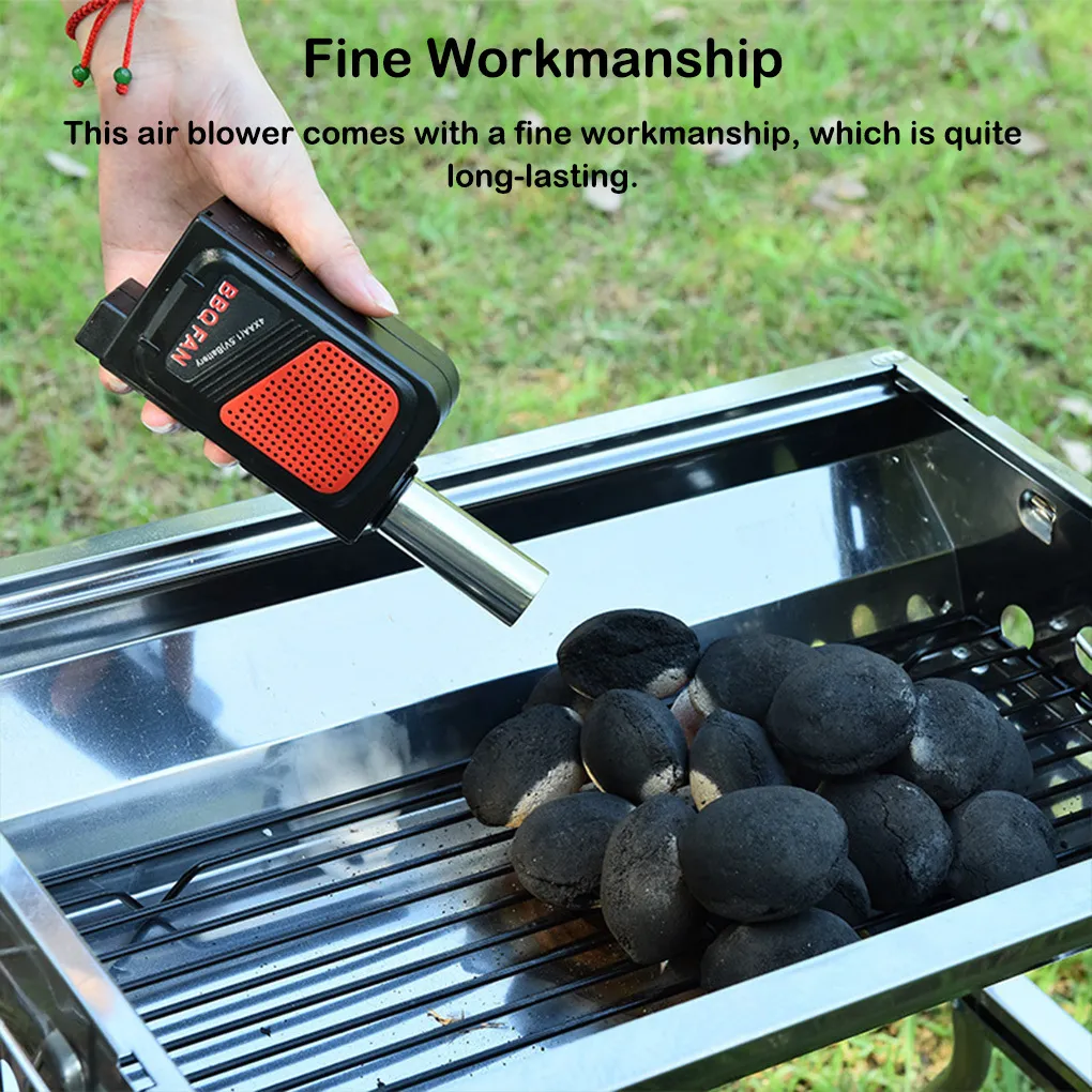 Portable Handheld Electric BBQ Cooking Fan Air Blower Fire Bellows Tool