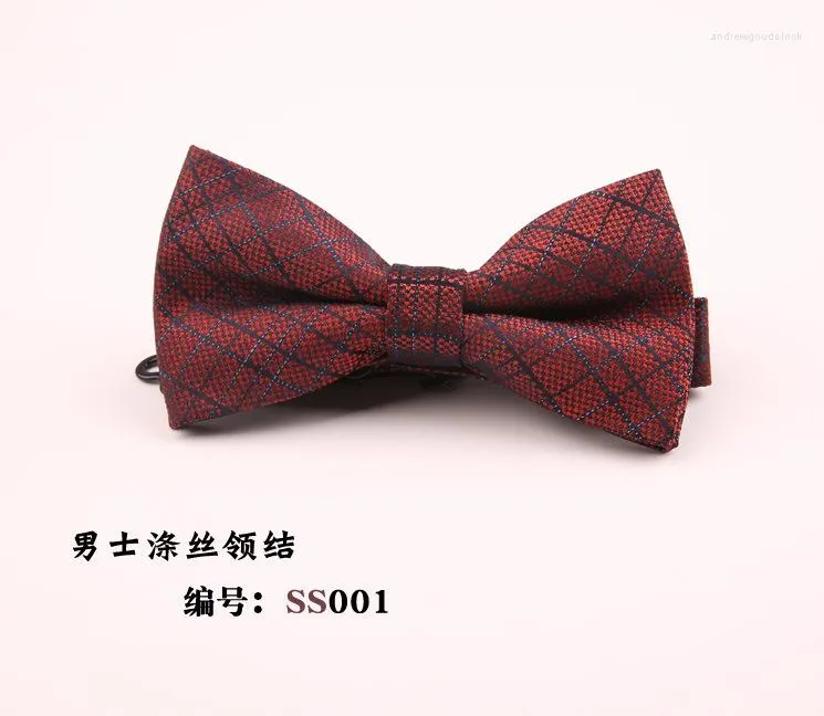 Bow Ties Tie Men's Wedding Suit Wine Red Female Tide Stripes Retro Cashew Factory Spot