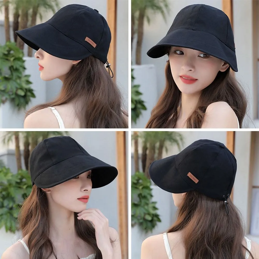 Hommes femmes large bord réglable pliable chapeau de soleil plage chapeau seau chapeau pêcheur casquette