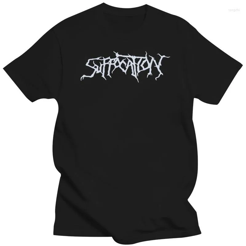 T-shirt da uomo Suffocation Logo Mens N Donna Camicia bianca nera Tee Xs 4Xlharajuku Streetwear Uomo