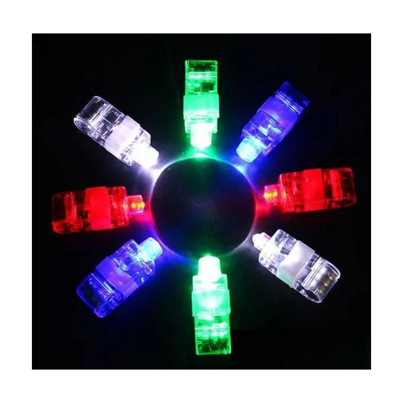 LED -handskar Juldekoration Fingerlampa fingrar Ring Light Glow Laser Beams Flashing Lights Festival Party Flash Kid Rave Drop D Dhdia