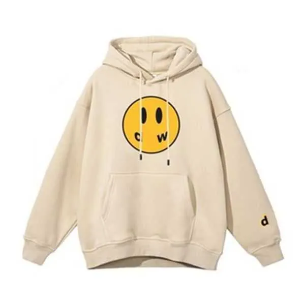 Drawdrew Designer Brand Draw Hoodie Najwyższa wysokiej jakości bluzy Bluzy żółte man retro buźka bluza bluza losowa harajuku 24