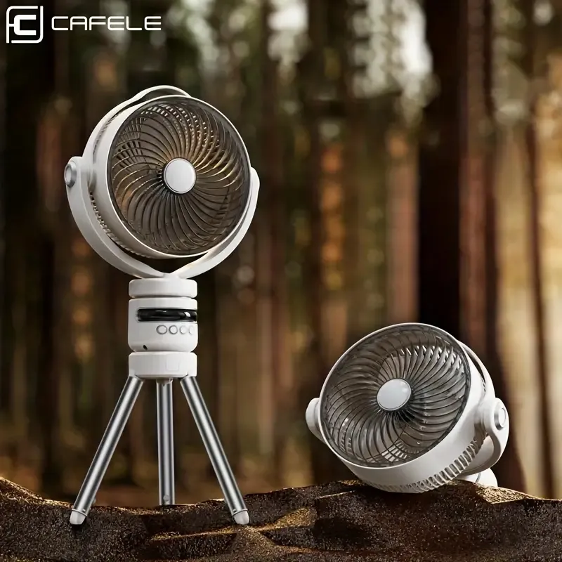 Cafele Camping Fan 10800mAh Eneloop Rechargeable Batteries Life Remote Control 8 Speed Wind Adjustment 180 Automatic Shaking Head 3 Speed Adjustable LED Light From Gearbestshop 92.78 DHgate.Com