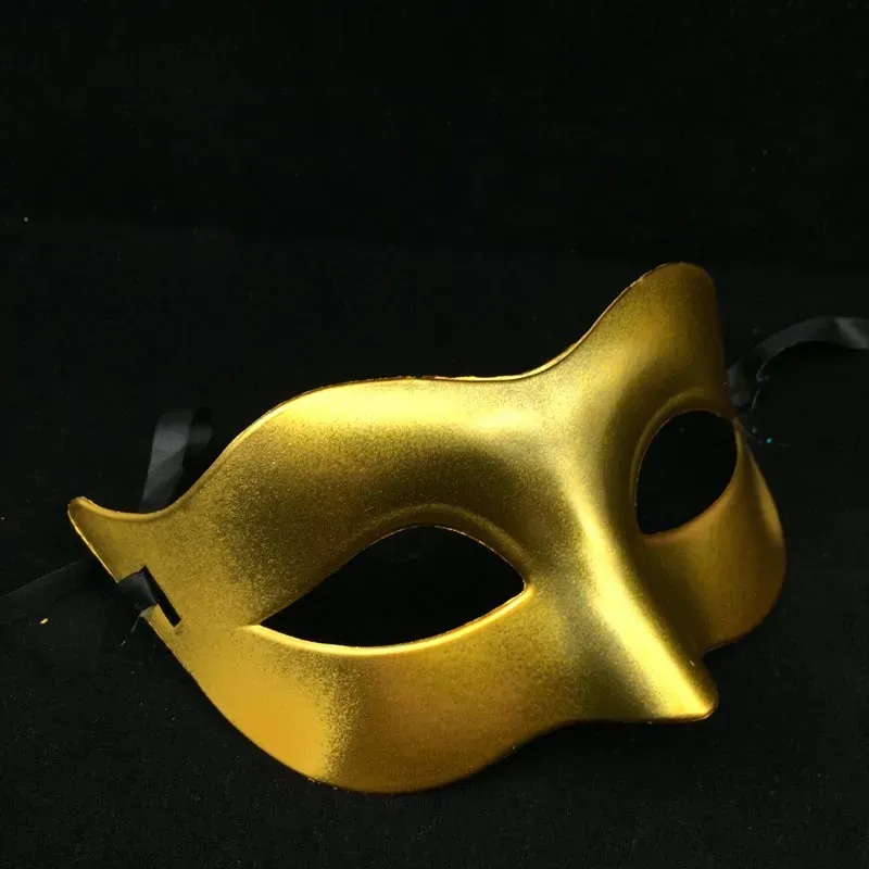 Men`s Masquerade Mask Fancy Dress Venetian Masks Masquerade Masks Plastic Half Face Mask [Black, White, Gold, Silver]