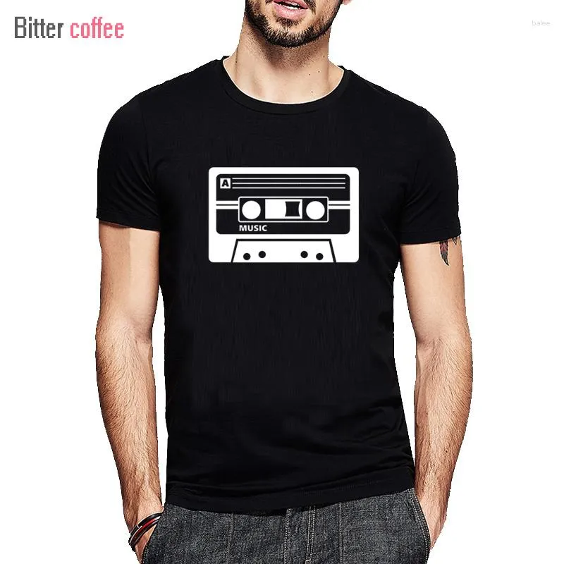 Men's T Shirts Funny Cassette Audio Printing Tape Shirt Män designade kortärmad anpassad o-hals manliga toppar tees xs-3xl