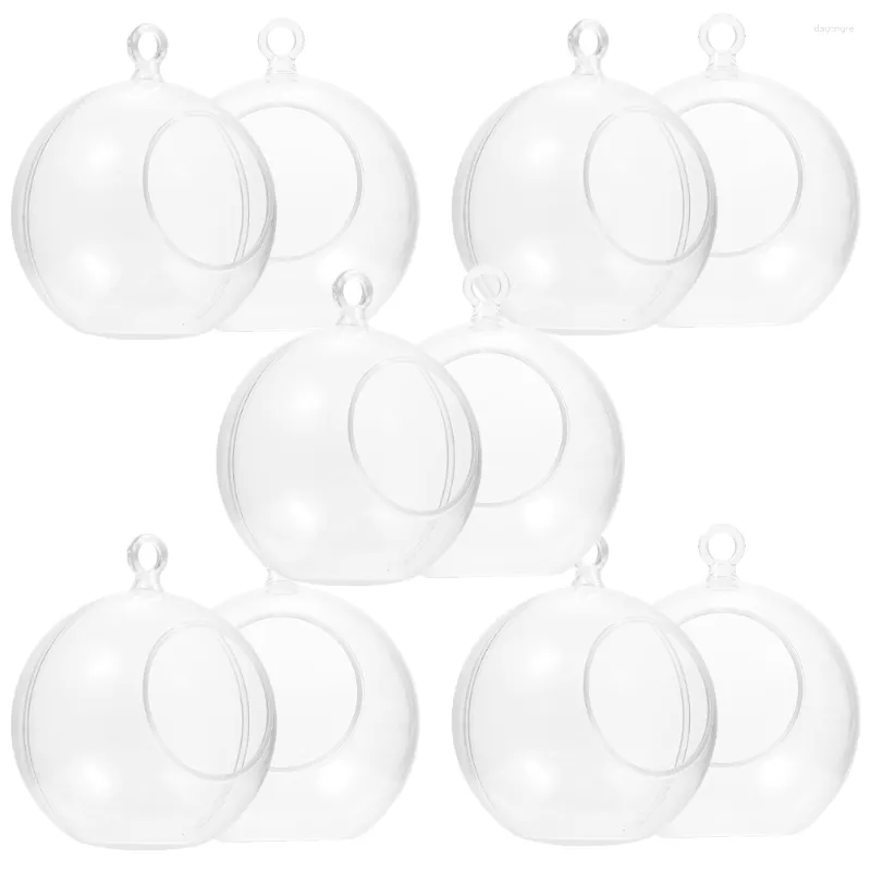10 Pcs Christmas Decoration Ball Clear Plastic Container Fake