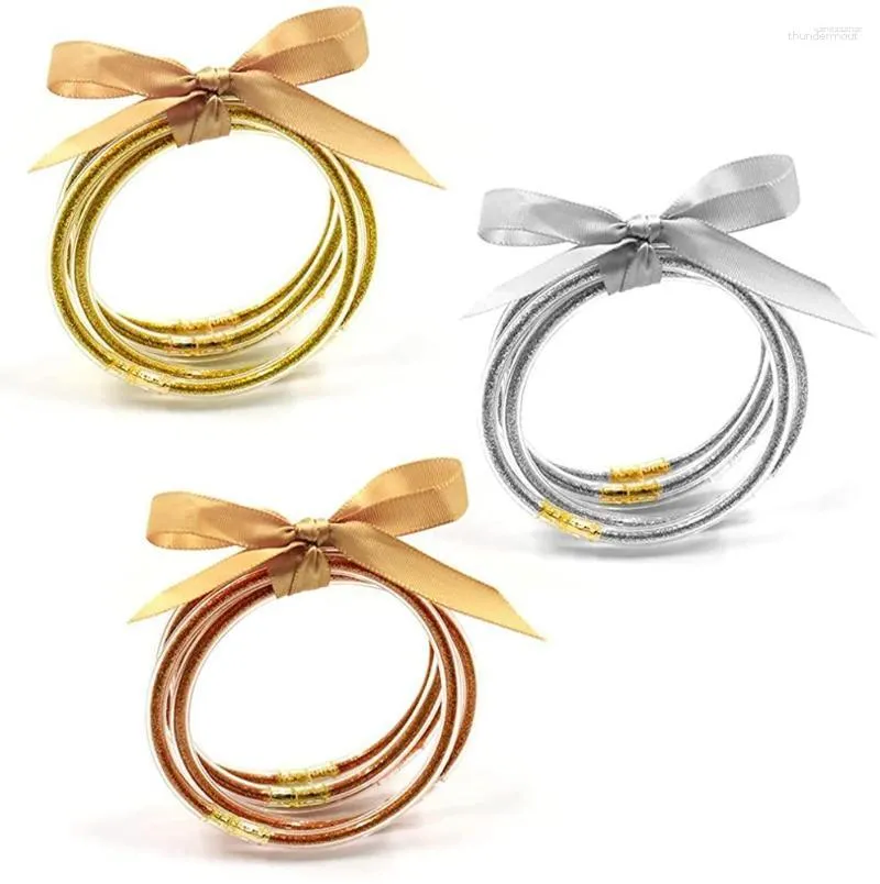 Charm-Armbänder, 5 Stück/Set, Gelee-Armbänder für Frauen, wasserdichtes Strandparty-Gebetsarmband