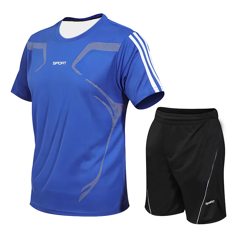 Fatos de treino masculinos Summer Tshirts Shorts de duas peças esportes impressão 3D academia casual moda de rua conjunto retrô gola redonda 230627