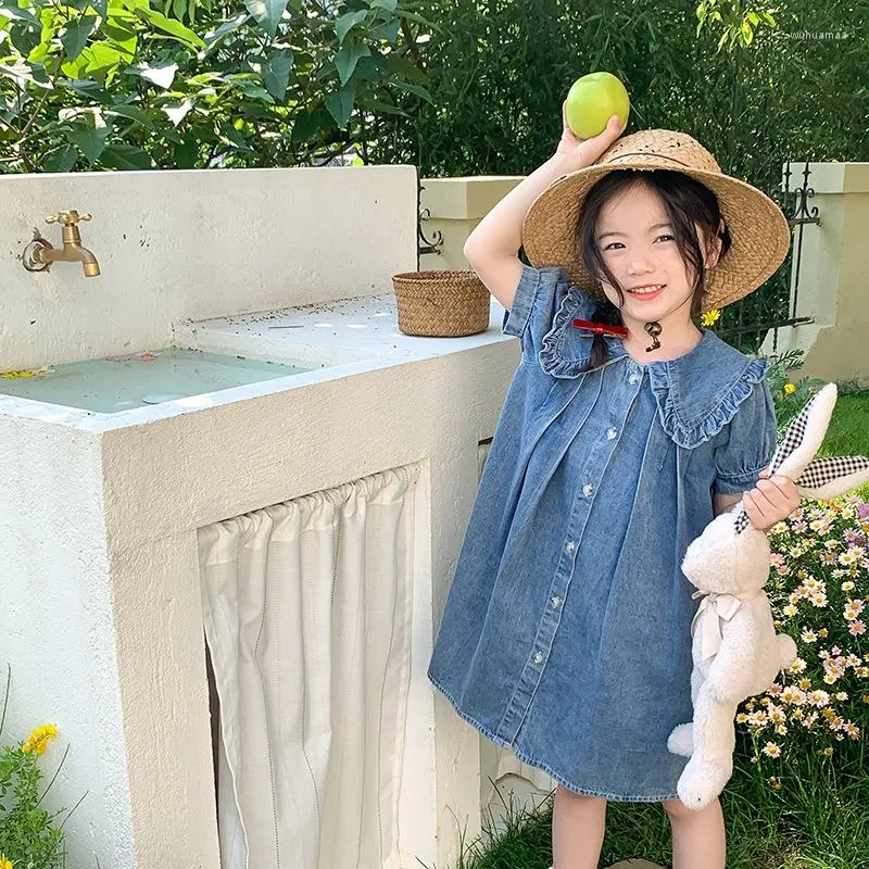 denim dress kids fashion 2019 Fashion Girl Summer Dress 2019 Casual Girls Dresses Girl Cotton Sports main image 0