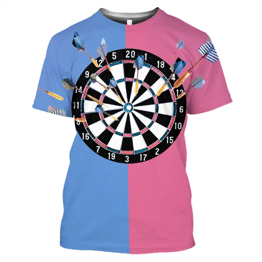 T-Shirts T-Shirts Sport Darts 3D-Druck Sommer Streetwear Jungen Mädchen Lässige Mode Übergroße Kurzarm-T-Shirt Kinder-T-Shirts Tops Kleidung 230626