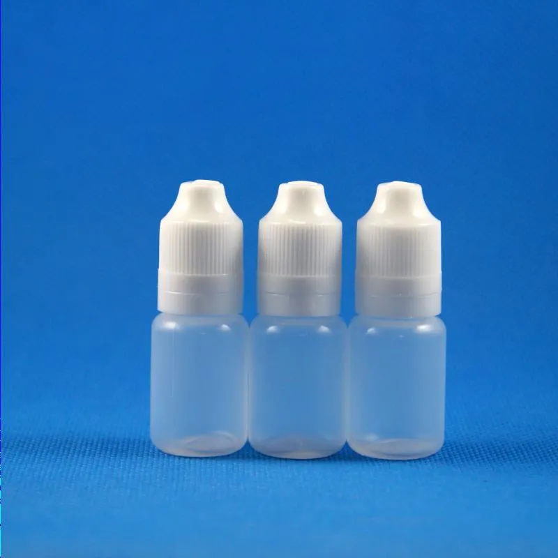 100 Sets/Lot 10ml Plastic Dropper Bottles Tamper Evident Child Double Proof Caps Long Thin Needle Tips e Vapor Cig Liquid 10 mL Fggwh