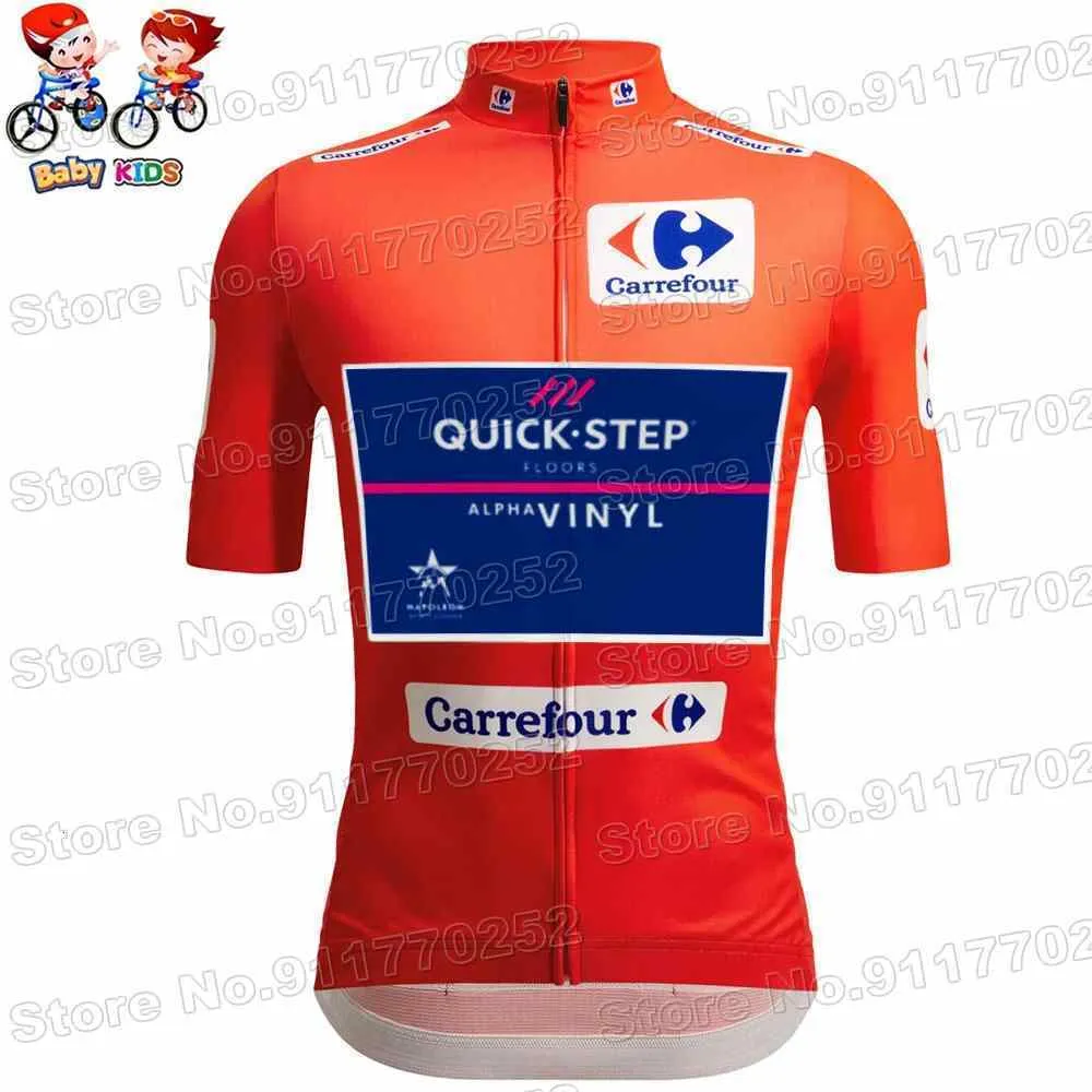 La Vuelta 2024 Jersey Rojo Carrefour Cycling Jersey Sets Kids