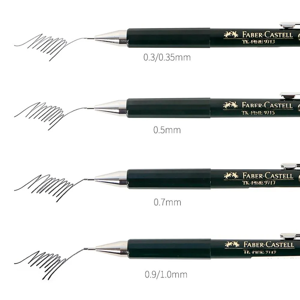 연필 독일 FABERCASTELL TKFINE 기계식 연필 0.3/0.35/0.5/0.7/0.9/1.0mm 낮은 무게 중심이며 리드를 깨기 쉽지 않습니다.