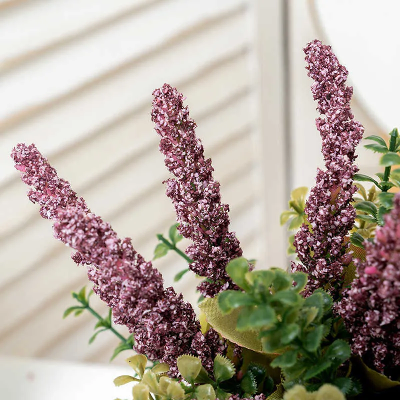 Getrocknete Blumen Lavendel Künstliche Schaumblume Günstiger Großhandel Gefälschte Pflanzen Wandzubehör DIY Blumenstrauß Zuhause Hochzeit Weihnachtsdekoration