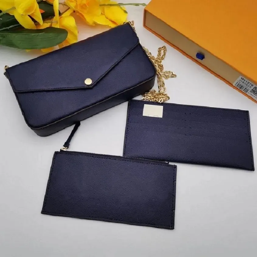 Luxustaschen 2023 Designer Handtasche Geldbörse Frauen Umhängetasche mit Box Braune Blume Umhängetasche Messenger Bags