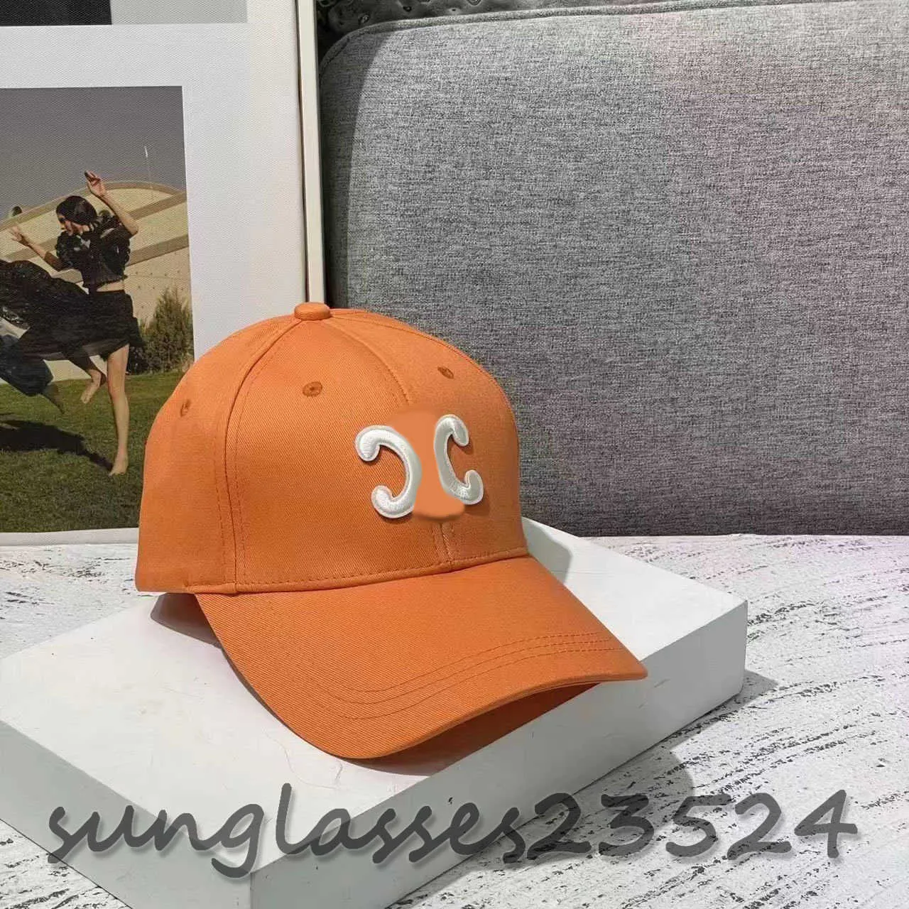 Ball Caps luksus designer haftowany czapka baseballowa Kobieta Summer Casual Casquette Sto Take Sun Sun Hat Mult-color Option Orange Hat