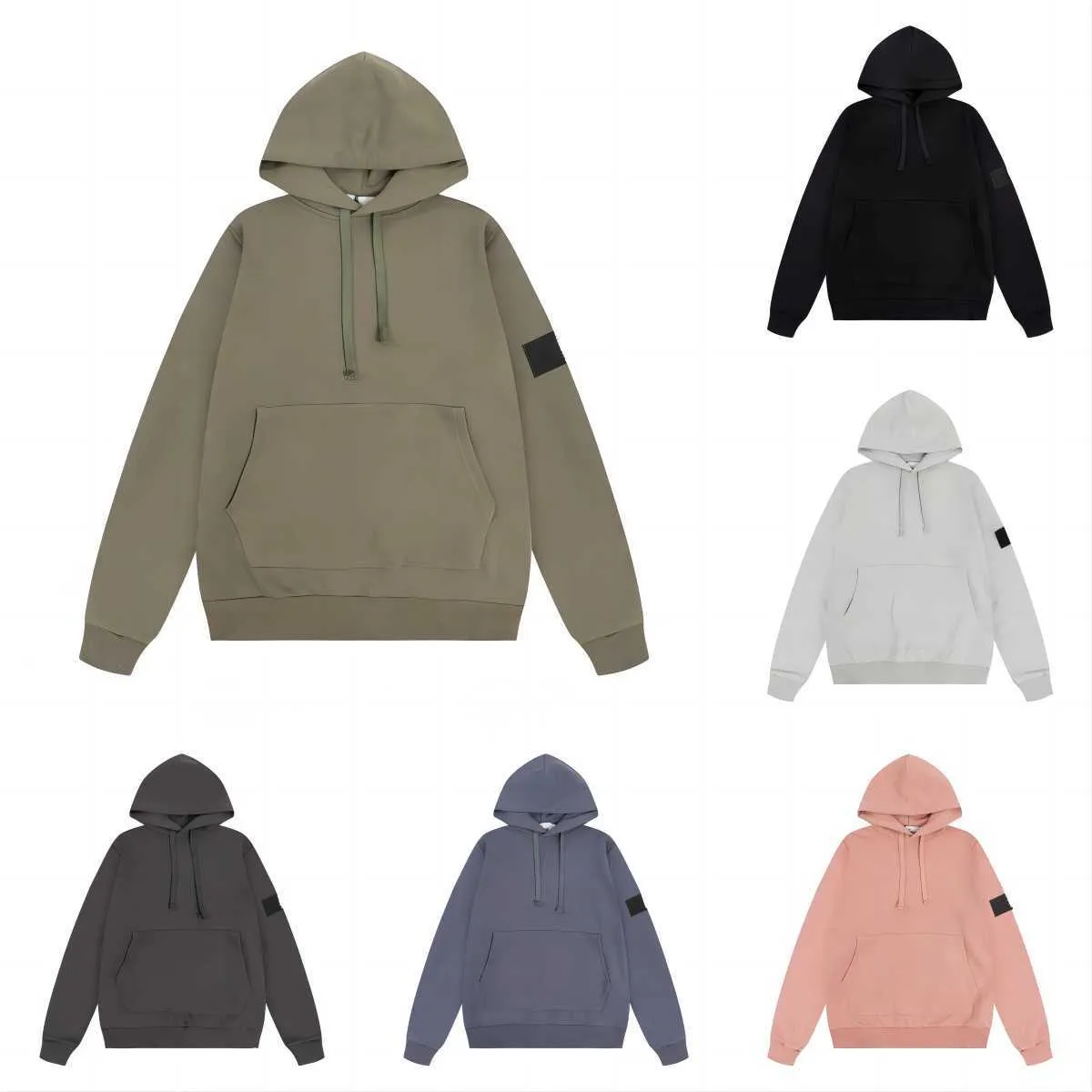 Sweats à capuche pour hommes Sweatshirts Couleurs Designers Mens Stones Island Sweat à capuche Candy Hoody Femmes Casual Manches longues Couple Lâche Oneck Sweat-shirt Motion Current HFL