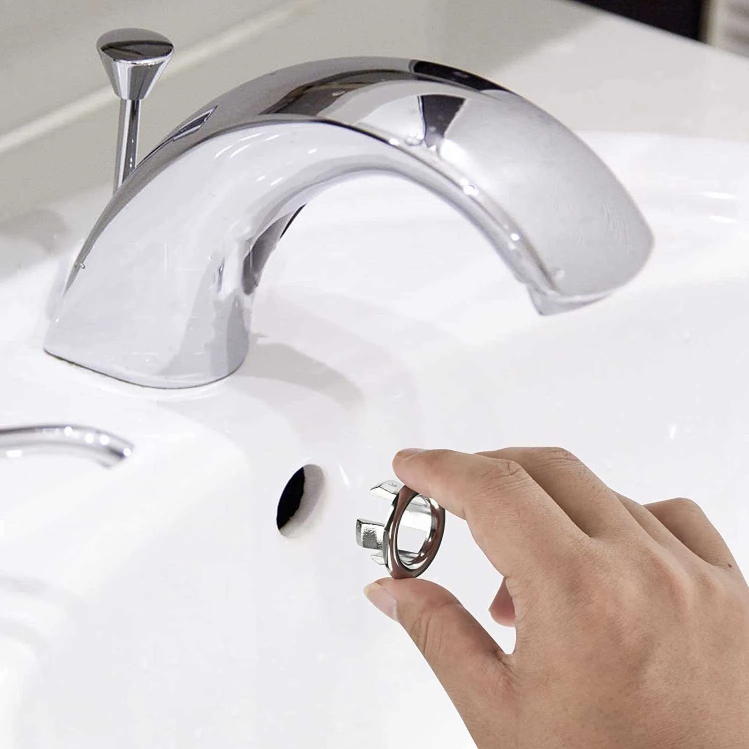 Comprar Cubierta de desbordamiento de anillo redondo para lavabo de baño