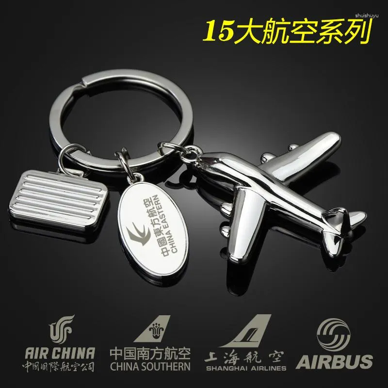 Storage Bags Aviation Souvenirs Small Aircraft Keychain Metal Case Pendant Gift Customization