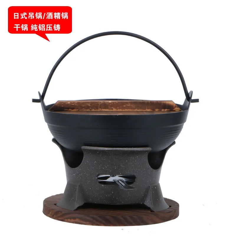 BBQ Grills Japanese Style Sukiyaki Birthday Pot East Cooking One Person Small Chafing Dish Solid Alcohol Stove Household Dry Pot 230626