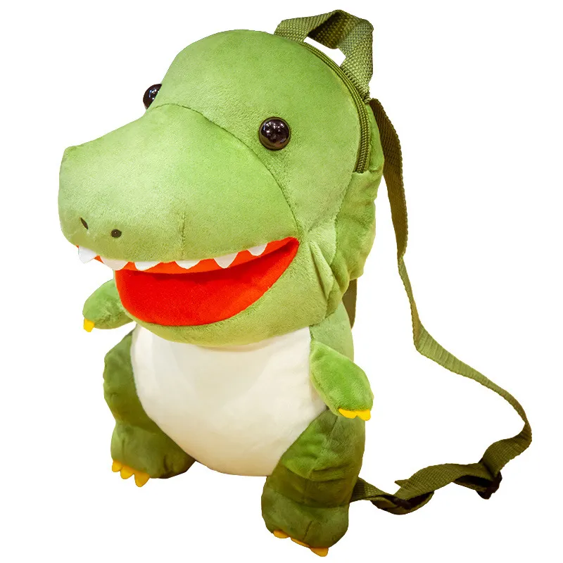 Cute Q version T-Rex plush doll backpack, Triceratops children's doll backpack, dinosaur backpack