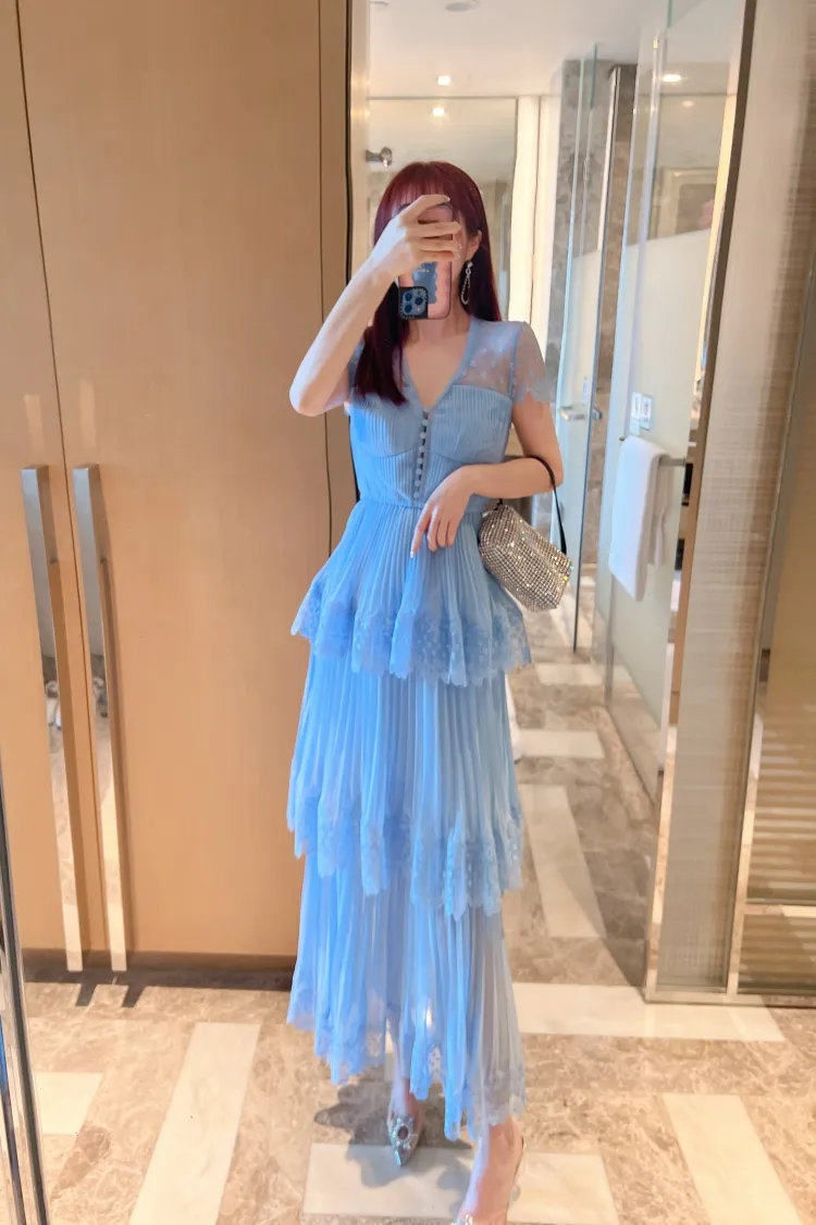 women dress elegant blue neck Fair Indigo Women's 100% Organic Pima Cotton Ballet Neck Dress main image 1