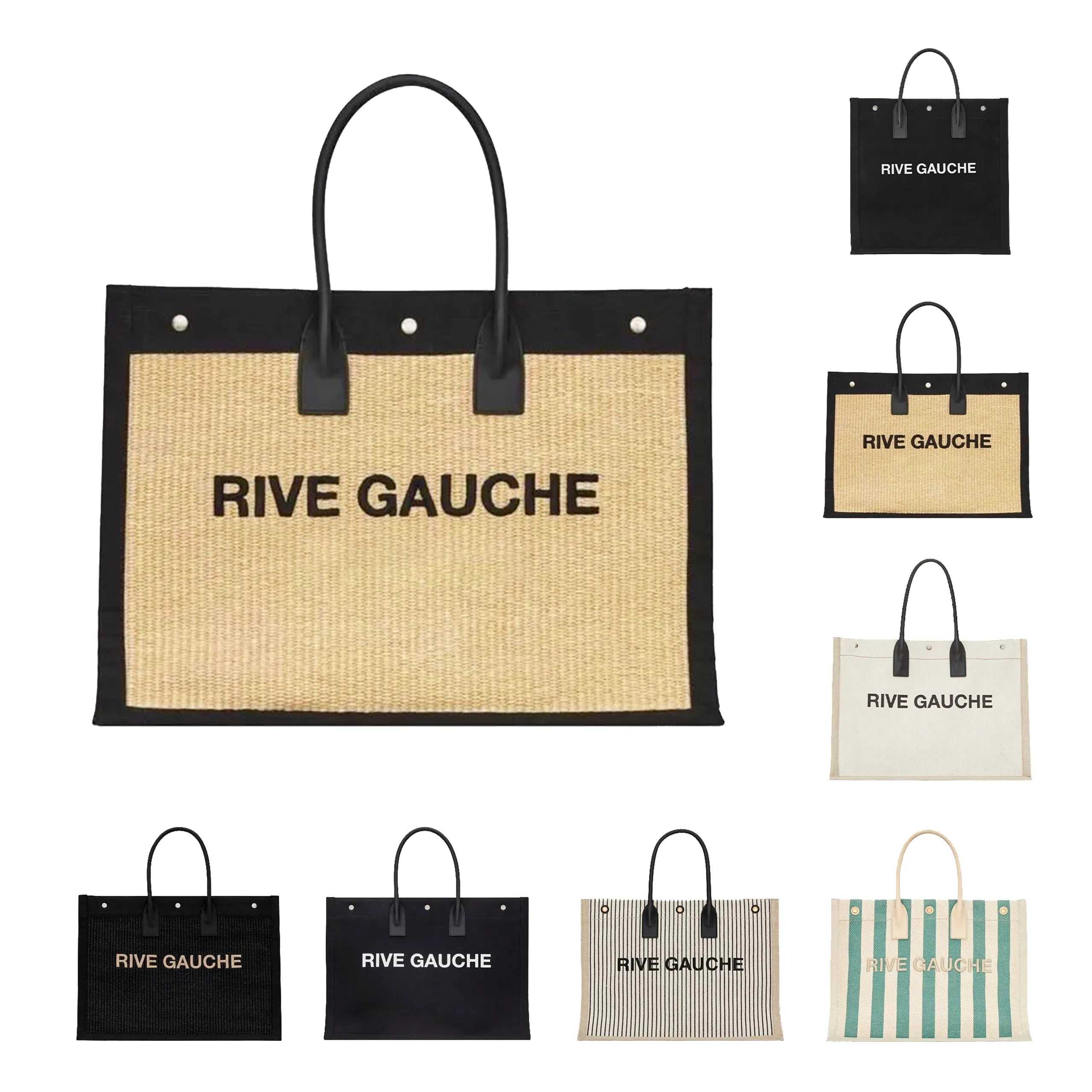 Sommergewebe Rive Gauche the Totes Einkaufstaschen Mode Mädchen Luxus Designer Clutch Reise Strandtasche Damen Herren CrossBody Handtasche Weekender Schulterwickeltasche