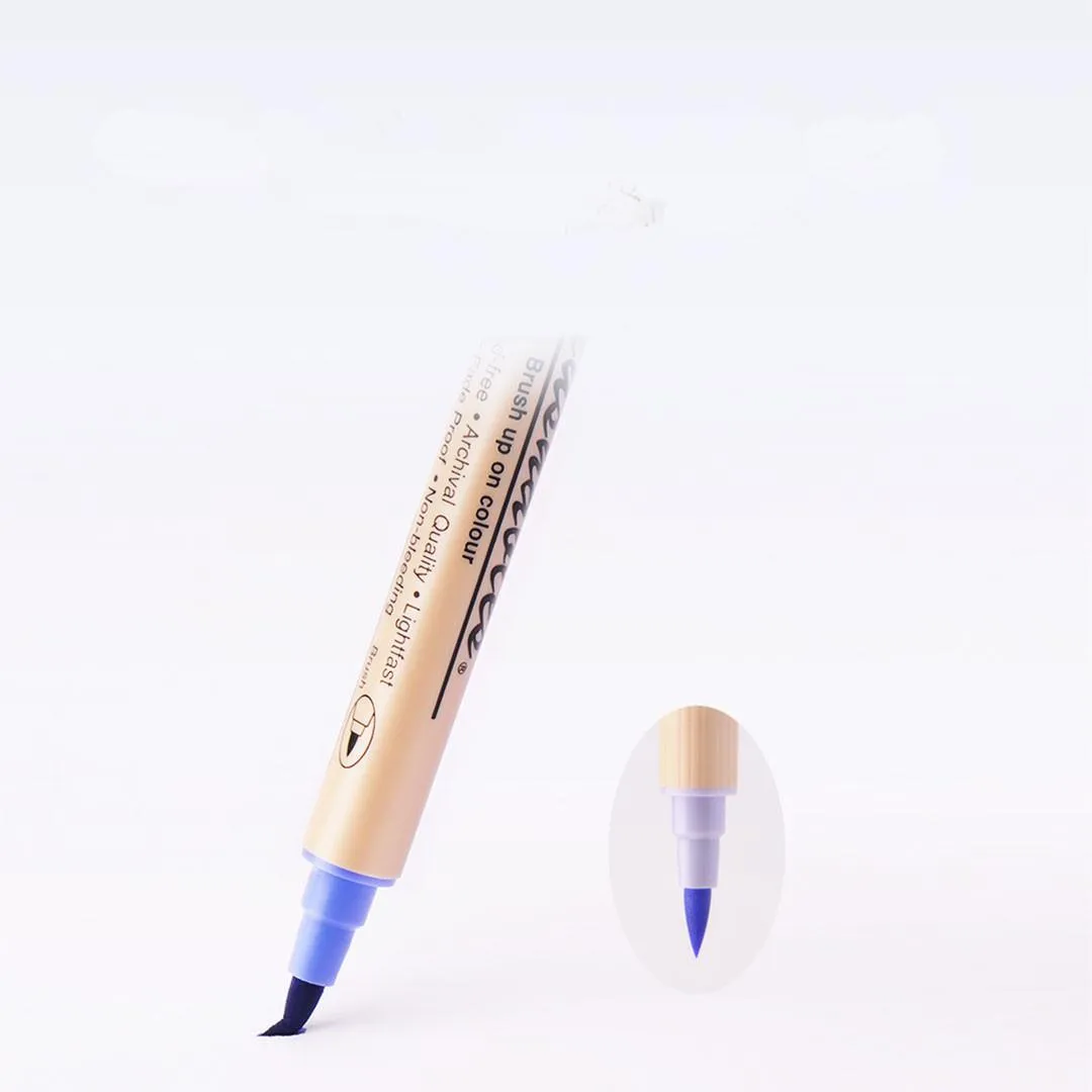 Markörer Zig Kuretake MS7700 Vattentäta borstningar borsta upp på Color Twin Tip Paint Brush 4st Marker Pen Set Japan