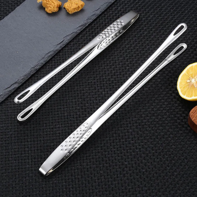 BBQ Grills 1Pcs Long Handle Multifunctional 304 Stainless Steel Barbecue Steak Clip Food Tongs Cooking Tools Non Slip Kitchen Accessories 230627