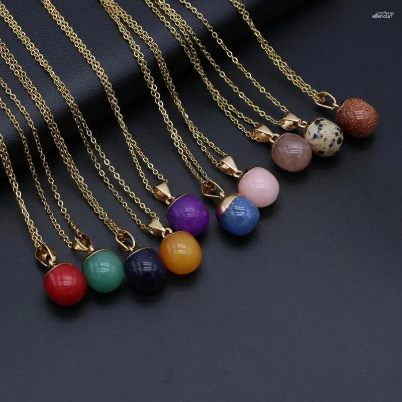 Chaînes Style Pierre Naturelle Collier Agates/Améthyste/Lapis Lazuli/Rose Quartz/Vert Aventurine Pendentif Amour Romantique Cadeau