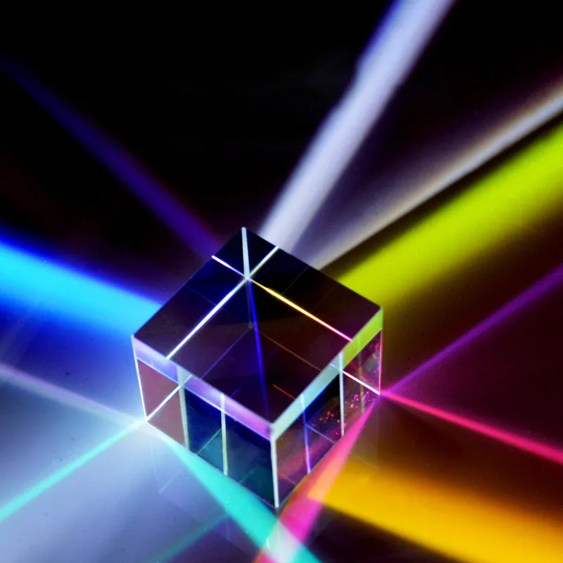 Prisms 2PCS Creative Difts Light Cube Prism Kolor Sześciostronny Rainbow Po Pography 15*15*15mm 230626