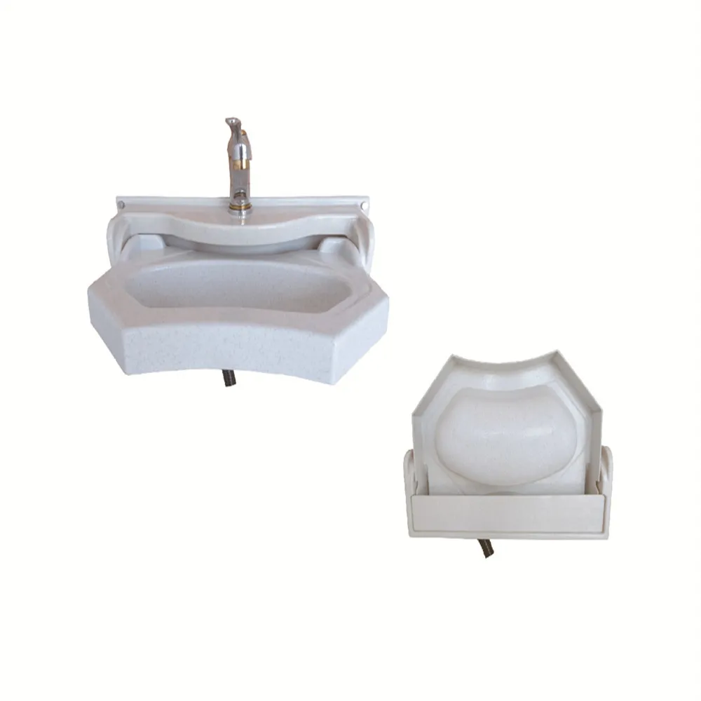 Lavabo de lavabo en acrylique blanc pliant 537.5*312.5*185mm caravane RV GR-Y551
