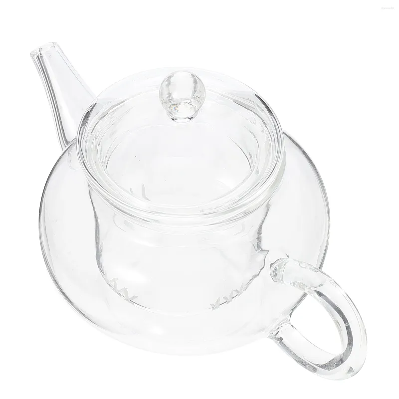 Zestawy naczyń stołowych kwadratowe kubki filtr Teapot odporna na ciepło Wykwintną patelnię 16x9.5x9cm pachnący przezroczysty szklany szklana kobieta