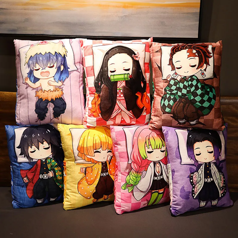 Plush Plush Animals Demon Demon Slayer Pluszowa nadziewana poduszka Śliczna diabła Blade Manga Doll Doll Kimetsu No Yaiba Tanjirou Nezuko Plush Pillow 230626