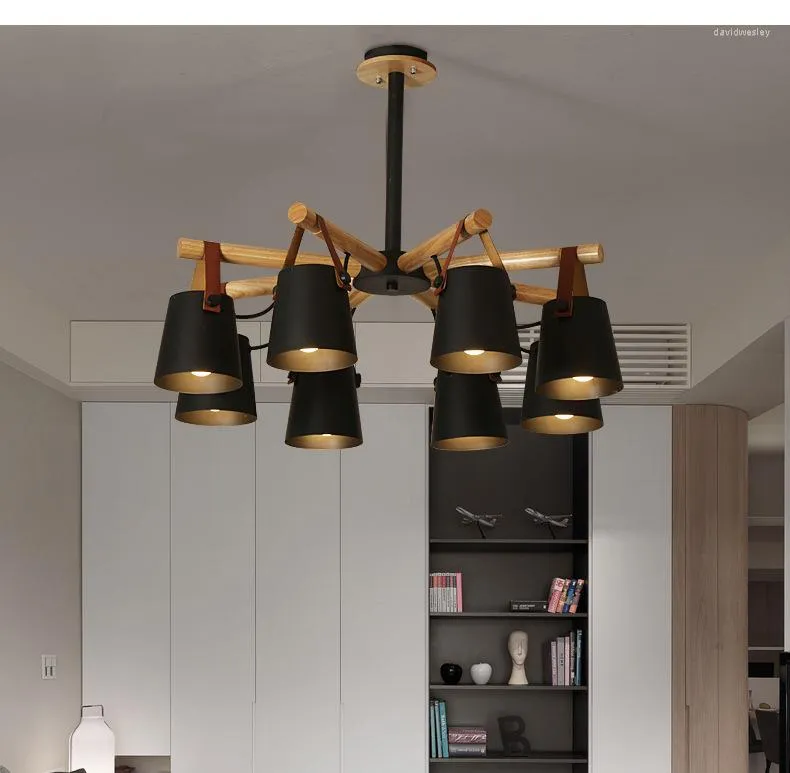 Hängslampor lampor modern träramp nordiskt ljus för café restaurang sovrum hanglamp kök färgglad upphängning