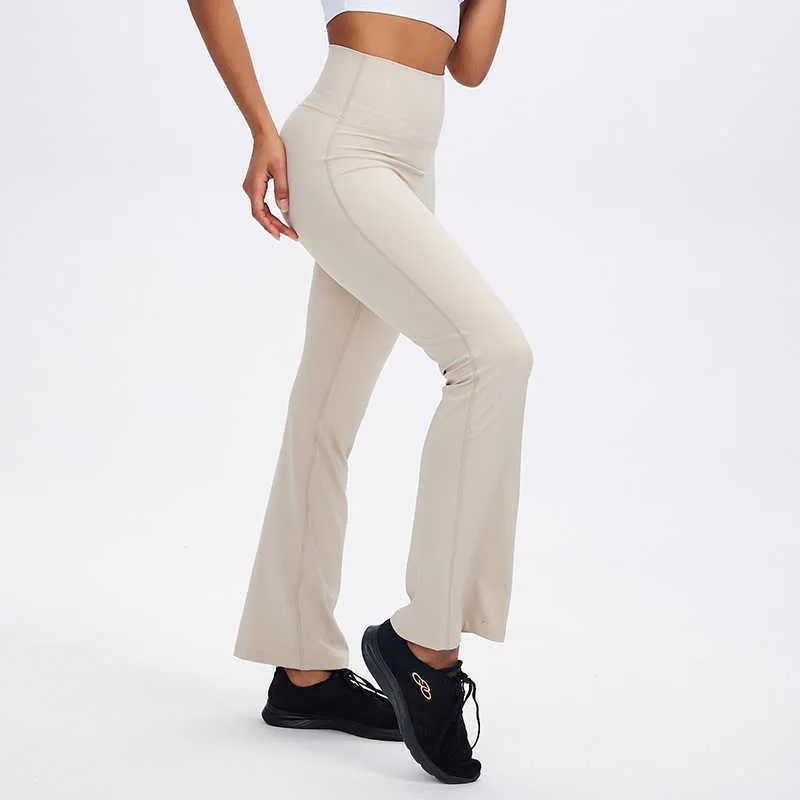 LU-19 Slim Fit Slim Micro Ra Yoga Pants Dance Studio High Elastic Leggings Versatile Fashion Sports Casual Pant for Women