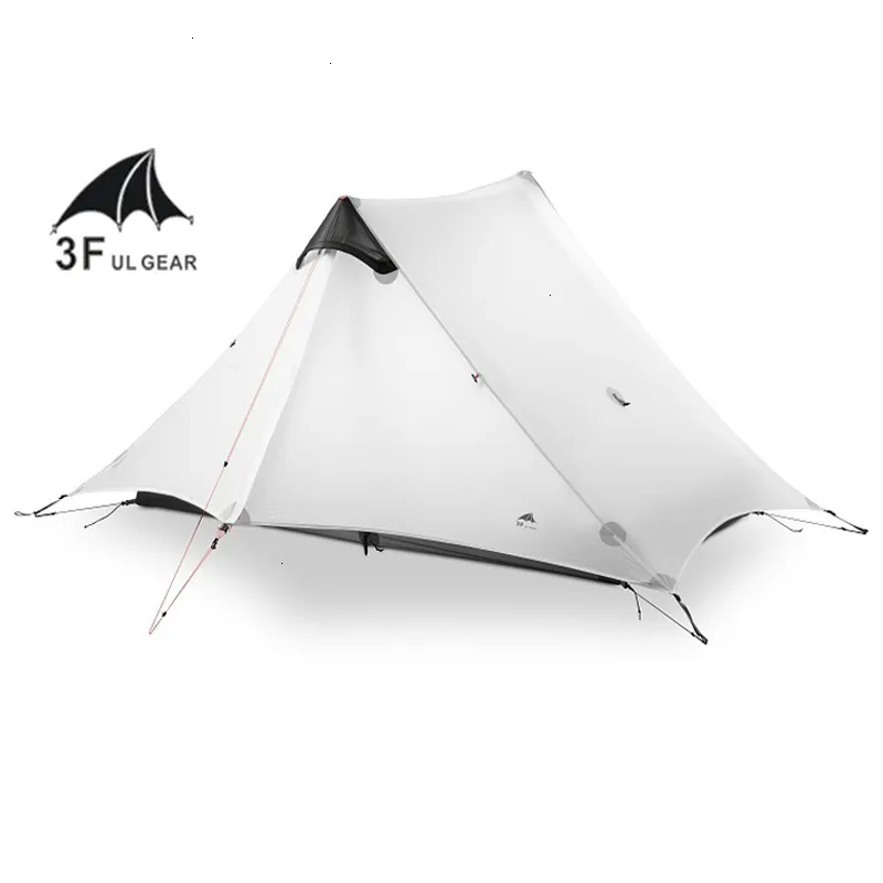 Tenten en schuilplaatsen LanShan 2 3F UL GEAR 2 Persoon 1 Persoon Outdoor Ultralight Camping Tent 3 Seizoen 4 Seizoen Professionele 15D Silnylon Stangloze Tent 230324