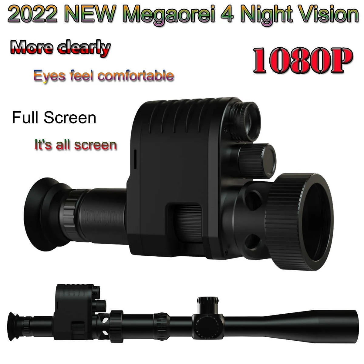 Telescope Binoculars Hot 2022 New Megaorei 4 Update LCD Monitor Tescope Binoculars Sight Tactical Rifscope Infraröd nattvision med anti -chock HKD230627