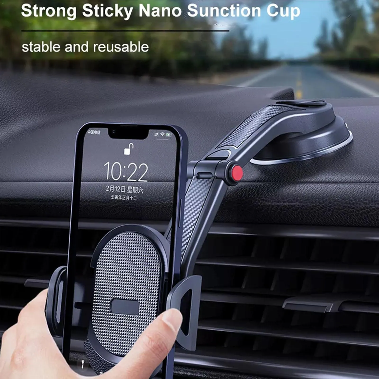 2023 nouveau support de téléphone de voiture ventouse universel 360 ° support de support de cellule mobile de tableau de bord de voiture de pare-brise pour Smartph P0D9 de 4,0 à 6 pouces