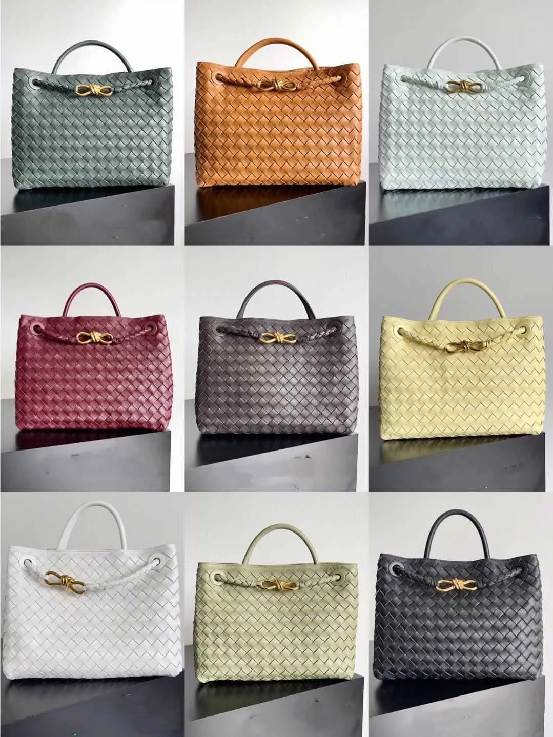 الصيف الجديد Andiamo Sheepeskin Woven Handbag Cassette Light Luxury Women’s Bag