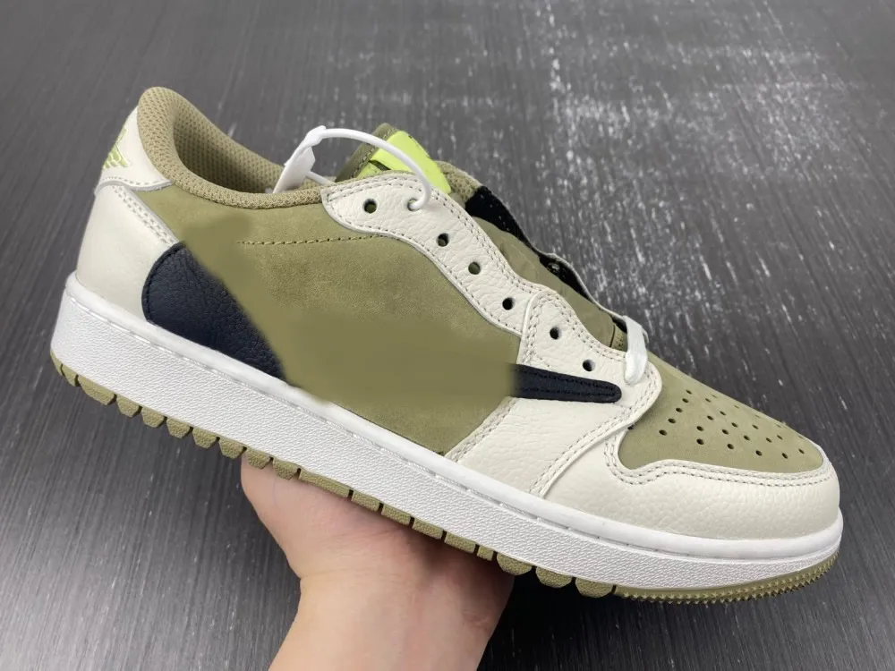 Jumpman 1s Ts x 1 Low Hommes Chaussures Golf Noir Olive Designer Basketball Chaussures De Luxe En Plein Air Baskets Top Qualité Taille Disponible